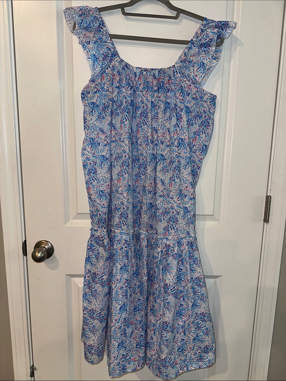 Simply Southern Ruffle Sleeve Confetti Dress, Size XXL